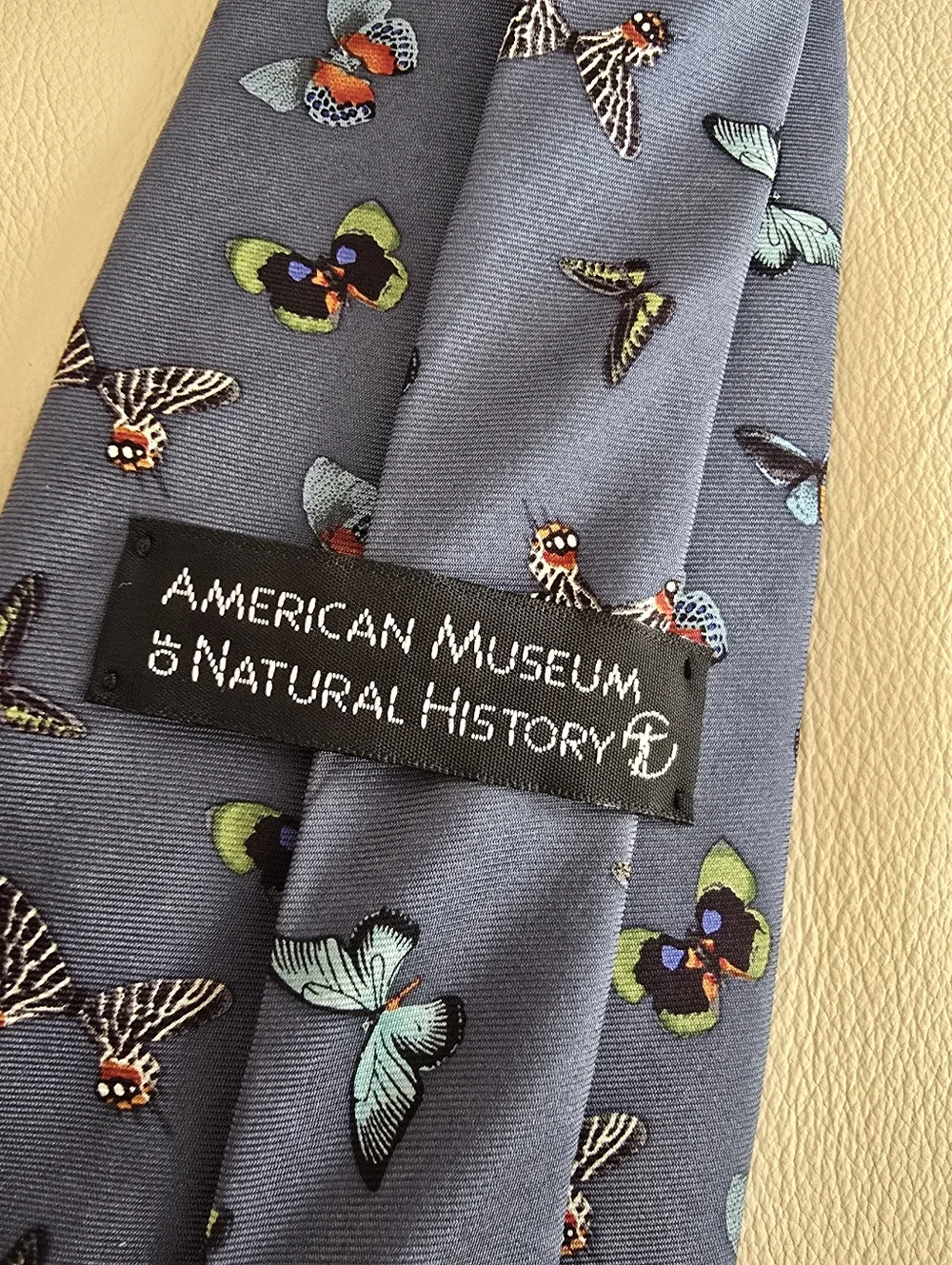 American Museum of Natural History Blue Butterfly Silk Men's Necktie Tie